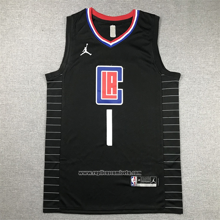 Camiseta Los Angeles Clippers James Harden #1 Statement 2021-22 Negro